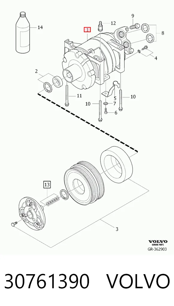 30761390 Volvo Компрессор хладагента