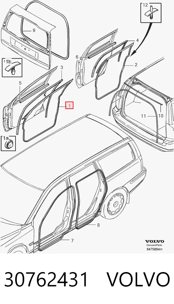 Водительская дверь на Volvo S60 I RS, RH