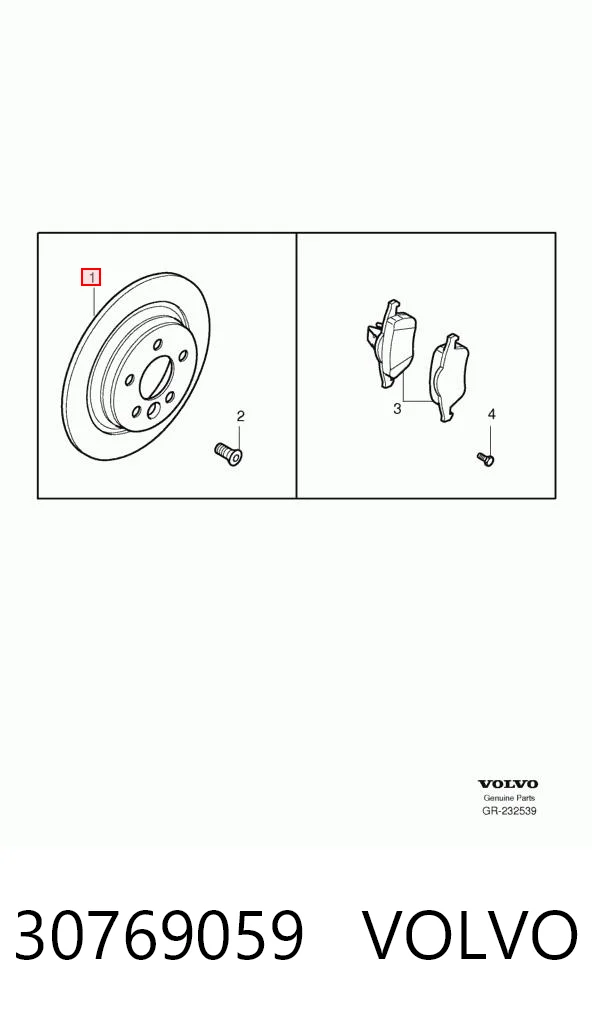 30769059 Volvo Дисковый тормоз