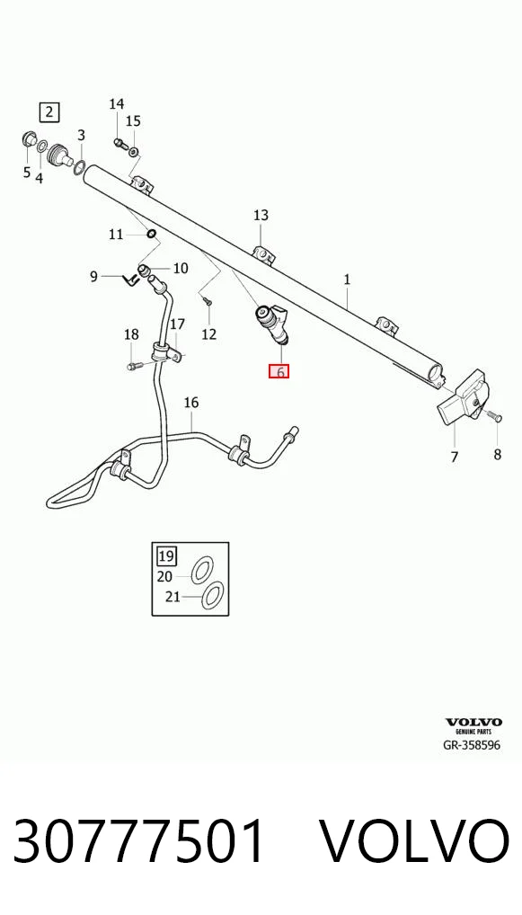 30777501 Volvo Топливные форсунки