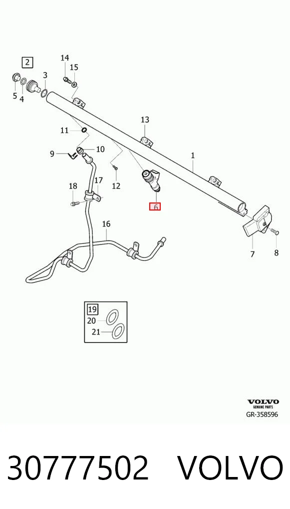 30777502 Volvo Топливные форсунки