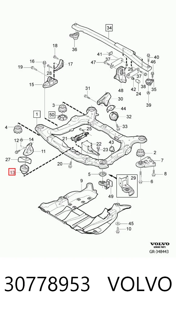 30778953 Volvo Правая подушка двигателя