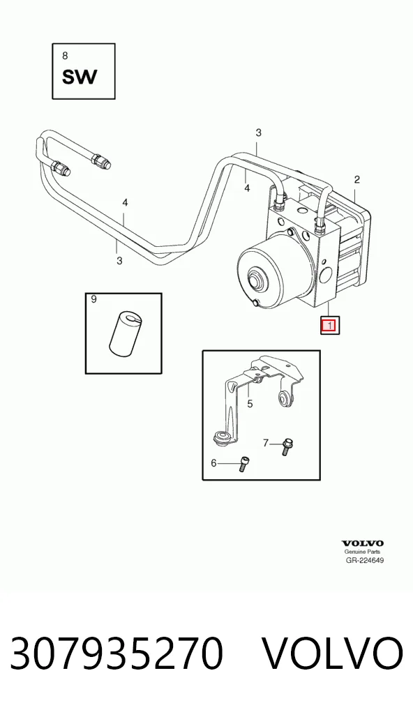 Блок ABS гидравлический на Volvo V50  MW