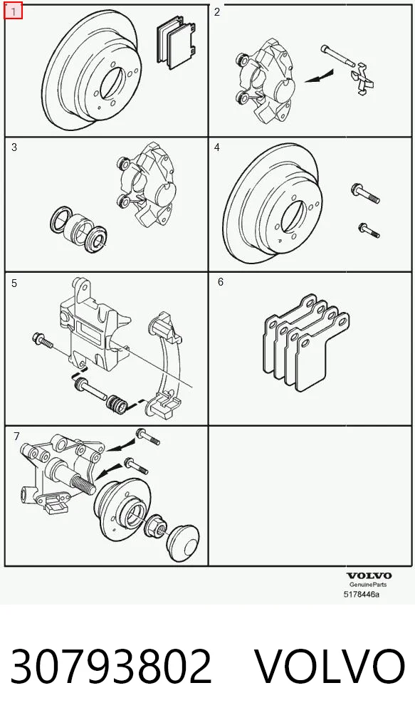 30793802 Volvo Колодки передние