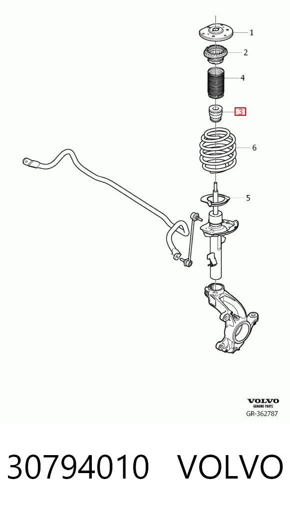 Купить 72430308 Pro-parts Буфер (отбойник) амортизатора переднего