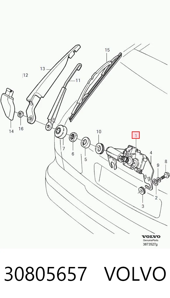 390201529 Bosch Мотор заднего стеклоочистителя