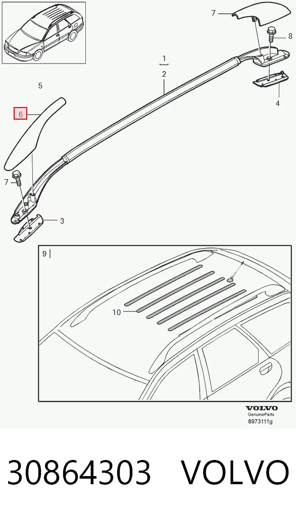 30864303 Volvo Автостекло
