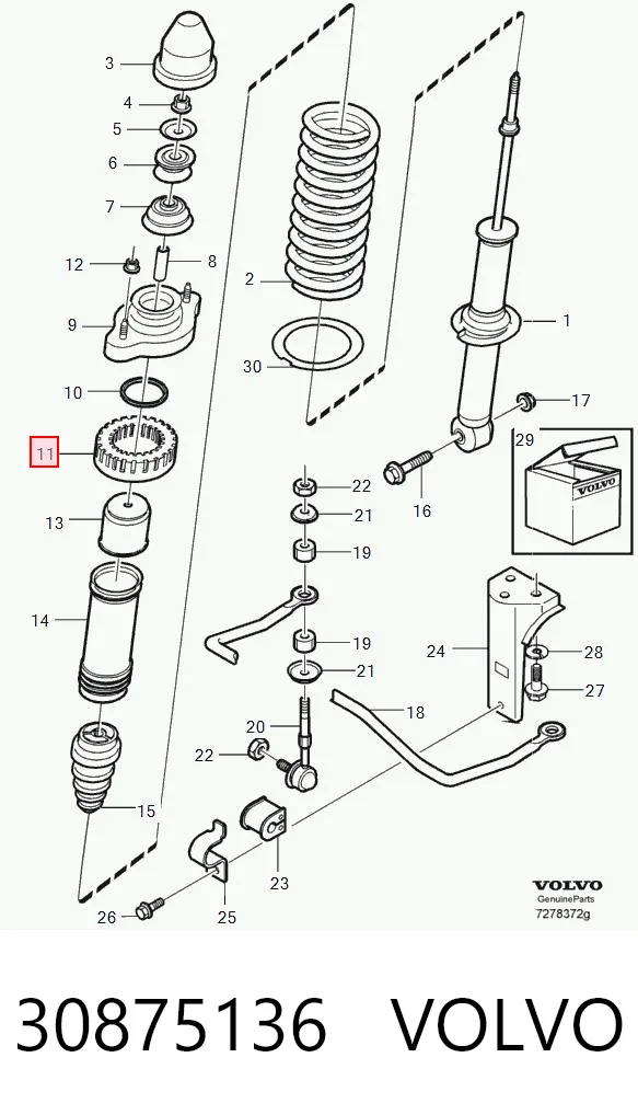 Опора заднего амортизатора Raiso RC05091 цена, от 9.05 USD