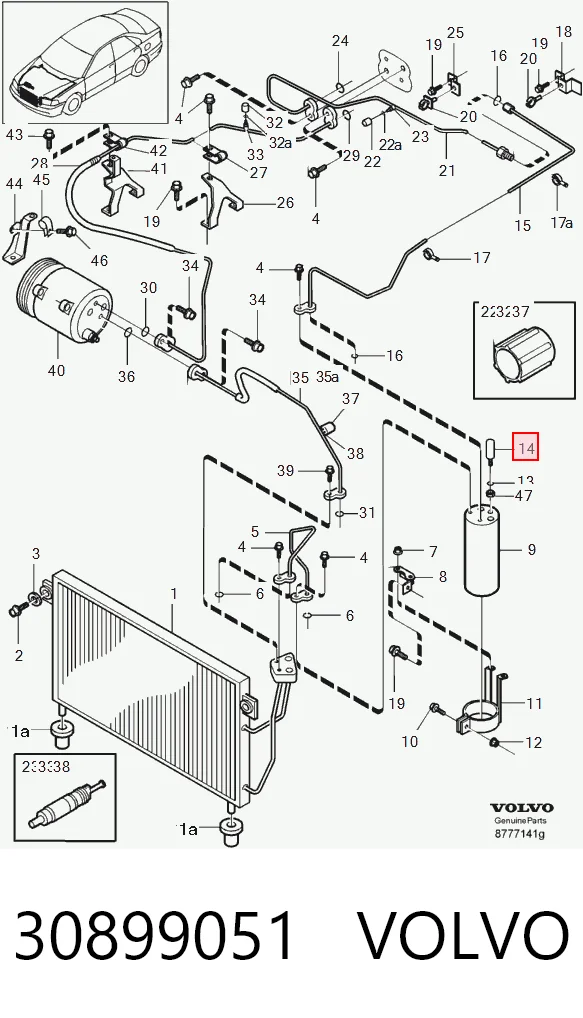 30899051 Volvo Клапан давления кондиционера