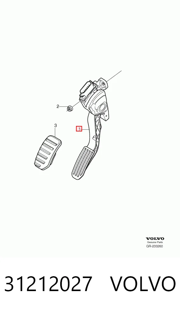 Педали газа на Volvo XC60 I 156