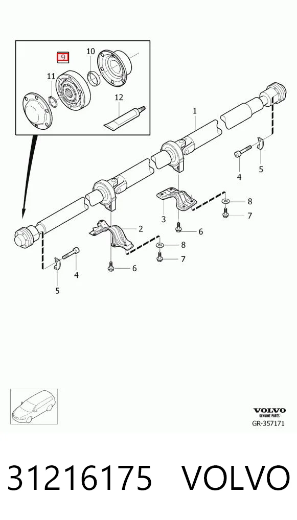 Задний шрус переднего карданного вала BB1092 Posterparts