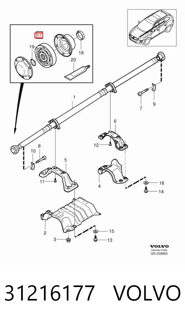 Купить 77436177 Pro-parts ШРУС карданного вала заднего, передний