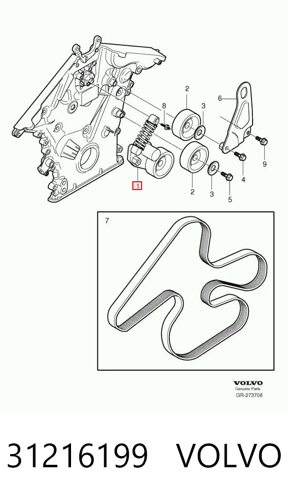 31216199 Volvo Натяжитель клинового ремня