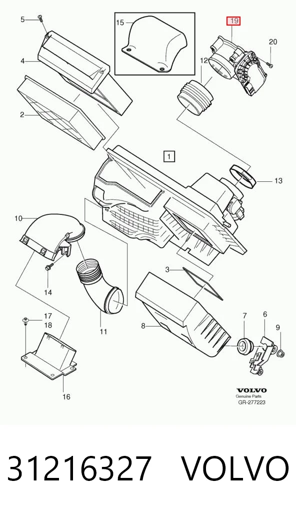 31216327 Volvo Дроссельная заслонка