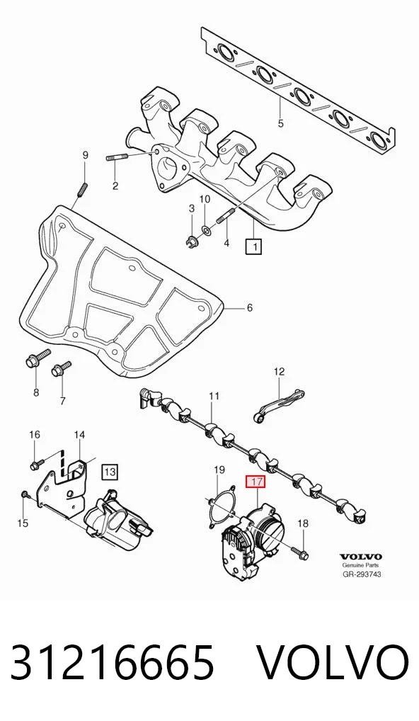 31216665 Volvo Дроссельная заслонка