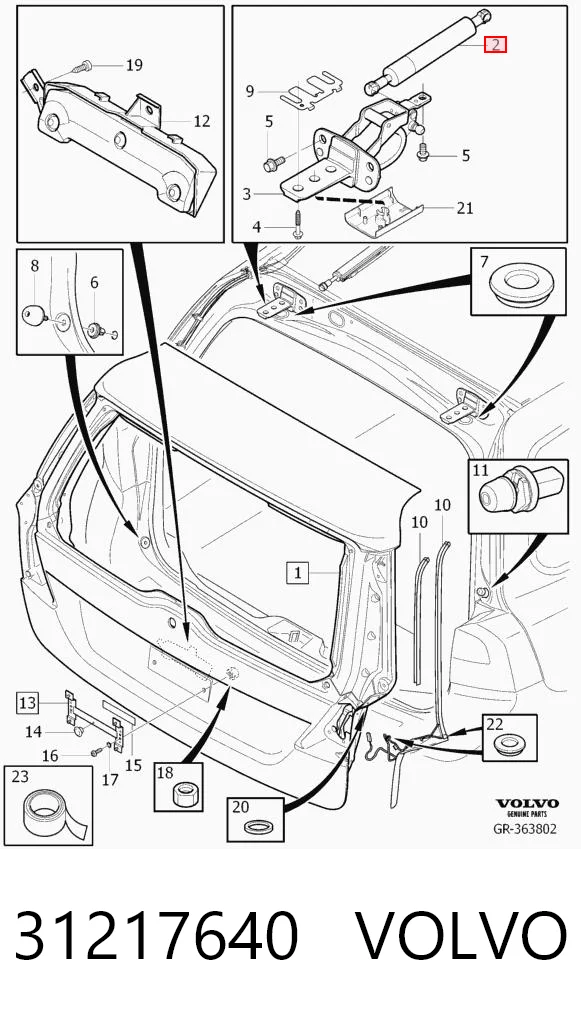Амортизатор задней двери Magneti Marelli GS1041 цена, от 29.66 USD