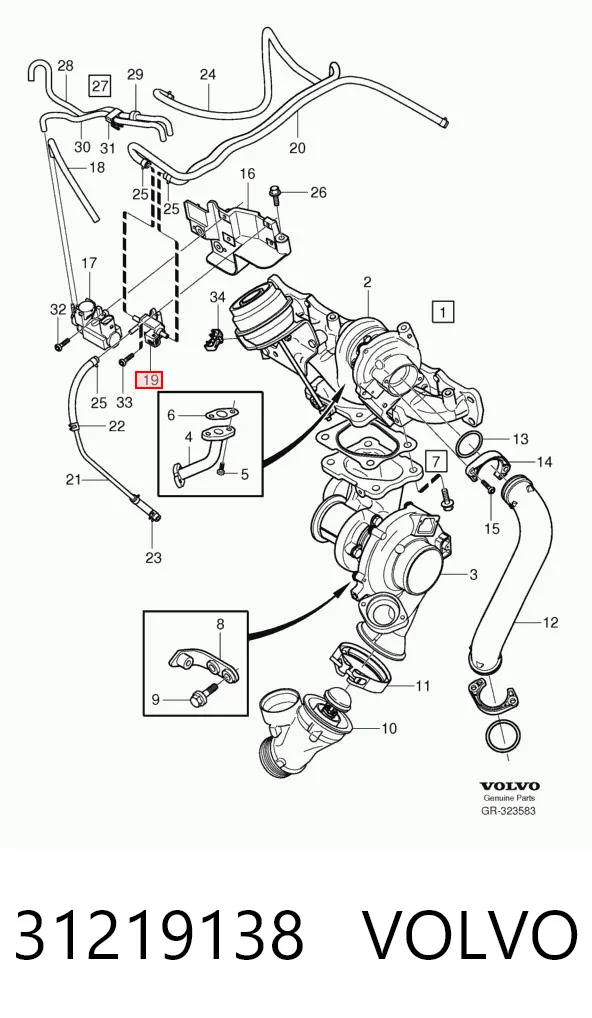31219138 Volvo Соленоид давления наддува