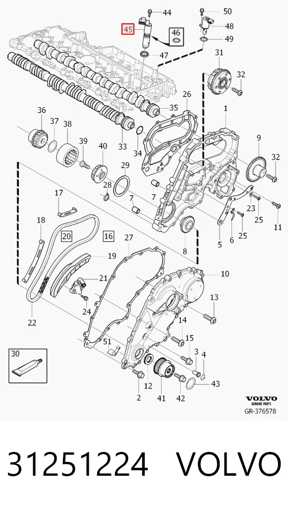 31251224 Volvo Клапан положения фаз распредвала