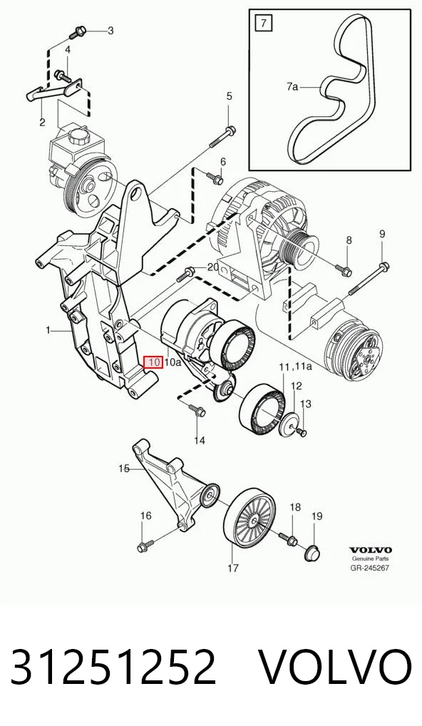 31251252 Volvo Натяжитель клинового ремня
