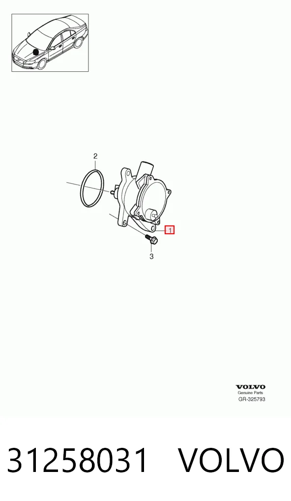 31258031 Volvo Механический вакуумный насос