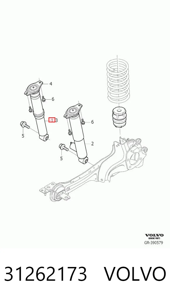 Стойка амортизатора задняя DTW 102513GAS цена, от 78.38 USD