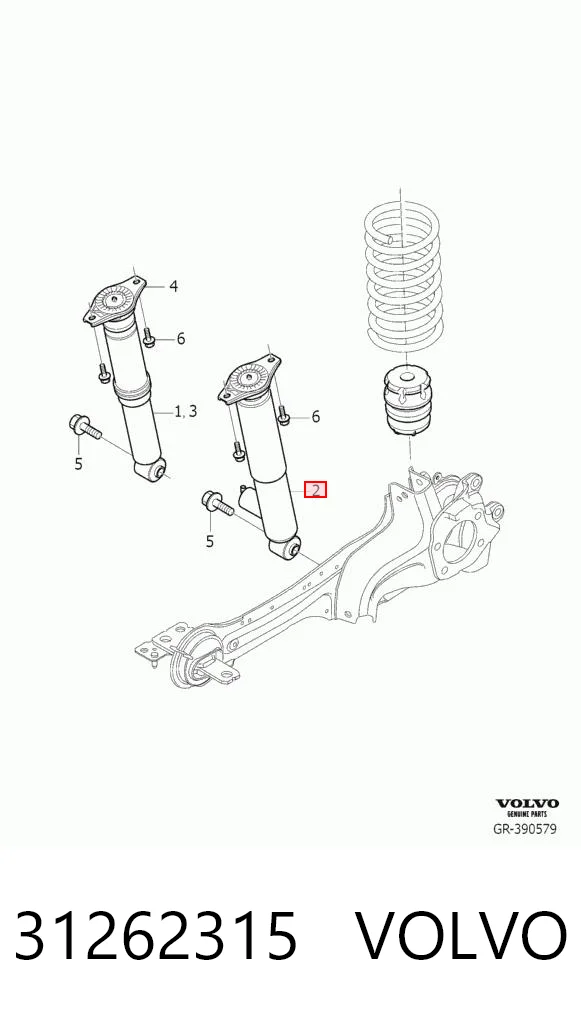 31262315 Volvo Амортизаторы задние