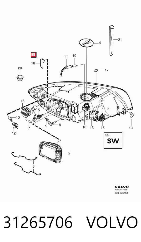 31265706 Volvo Фара