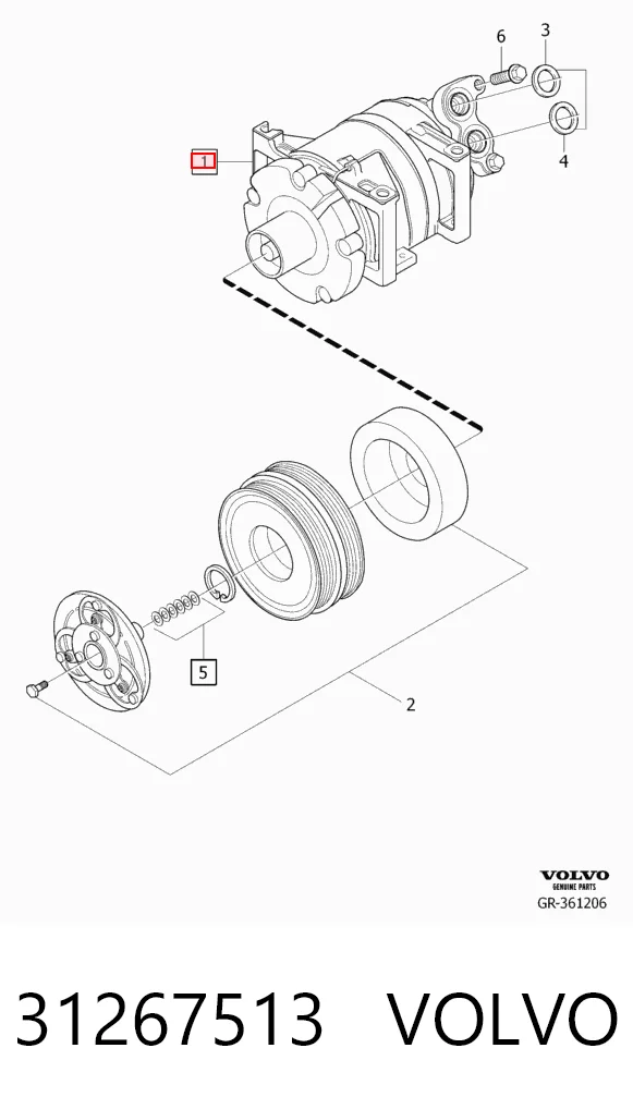 31267513 Volvo Компрессор хладагента