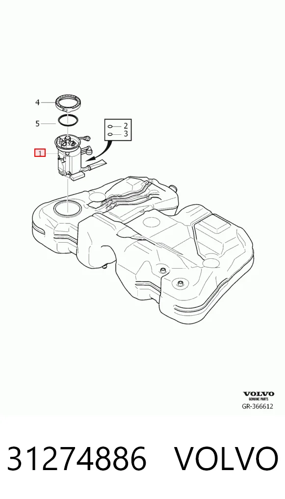 31274886 Volvo Электробензонасос