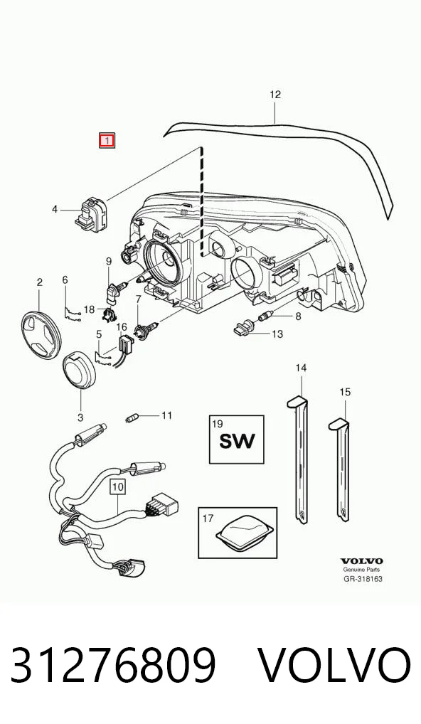 31276809 Volvo Фара