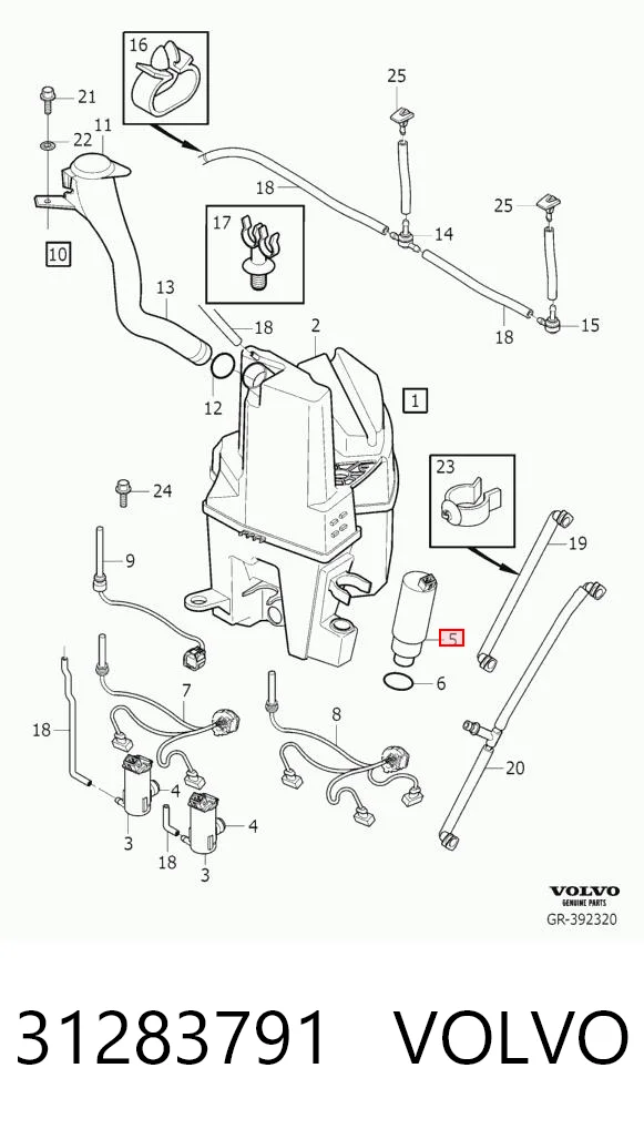 Купить 9082PS1 Polcar Моторчик омывателя переднего стекла