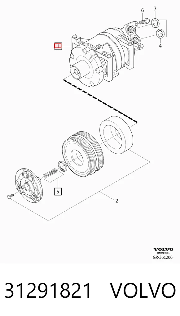 31291821 Volvo Компрессор хладагента