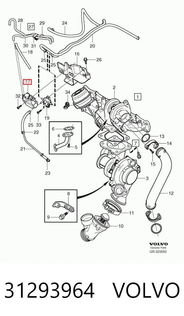 31293964 Volvo Соленоид давления наддува