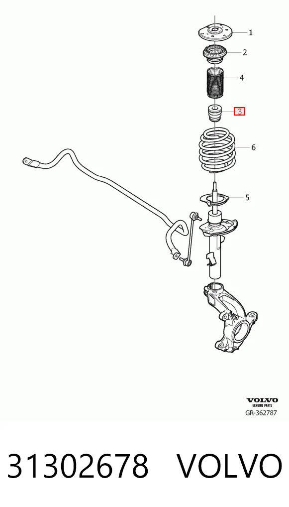 Буфер (отбойник) амортизатора переднего 72430308 Pro-parts