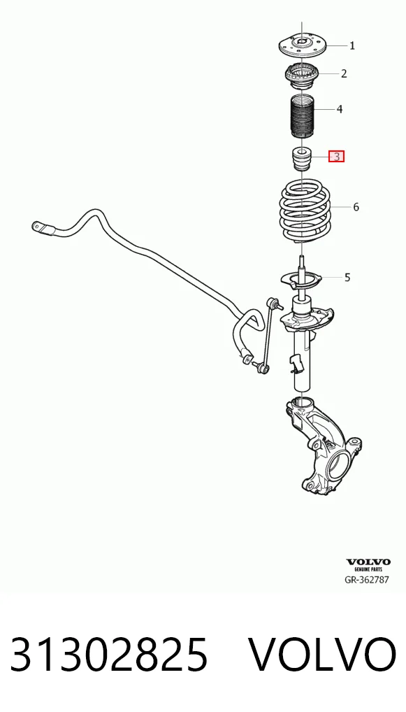 Отбойник амортизатора переднего Pro-parts 72430308