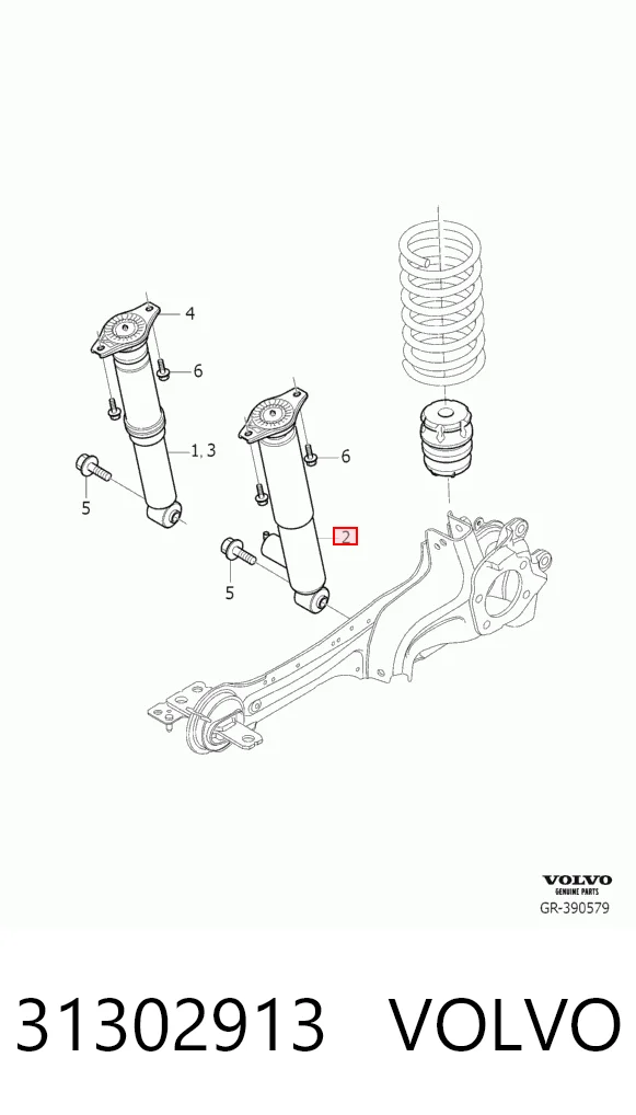 31302913 Volvo Амортизаторы задние