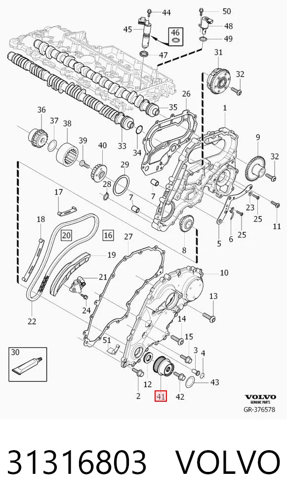 31316803 Volvo Обгонная муфта генератора