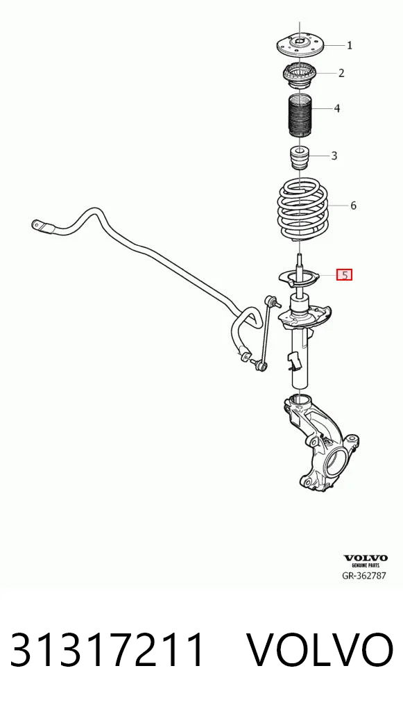 Проставка (резиновое кольцо) пружины передней нижняя Pro-parts 72437211 цена, от 8.77 USD