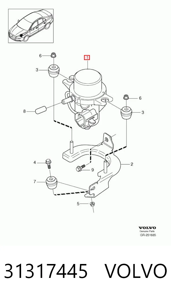 31317445 Volvo Механический вакуумный насос