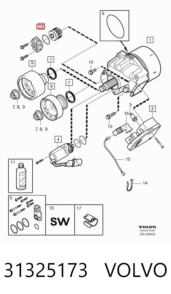 31325173 Volvo Фильтр муфты Haldex