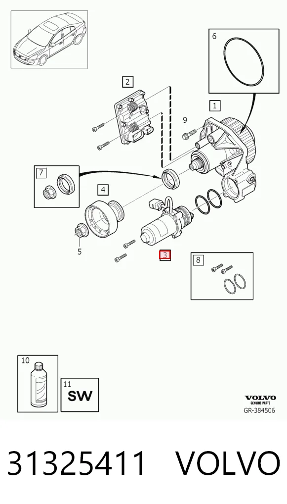 31325411 Volvo Насос муфты Haldex