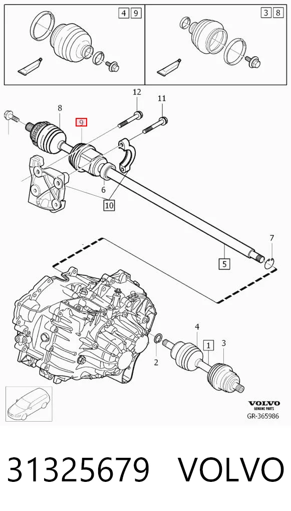 Пыльник шарнира угловых скоростей внутренний передний Renault (RVI) 397959271R цена, от 42.94 USD