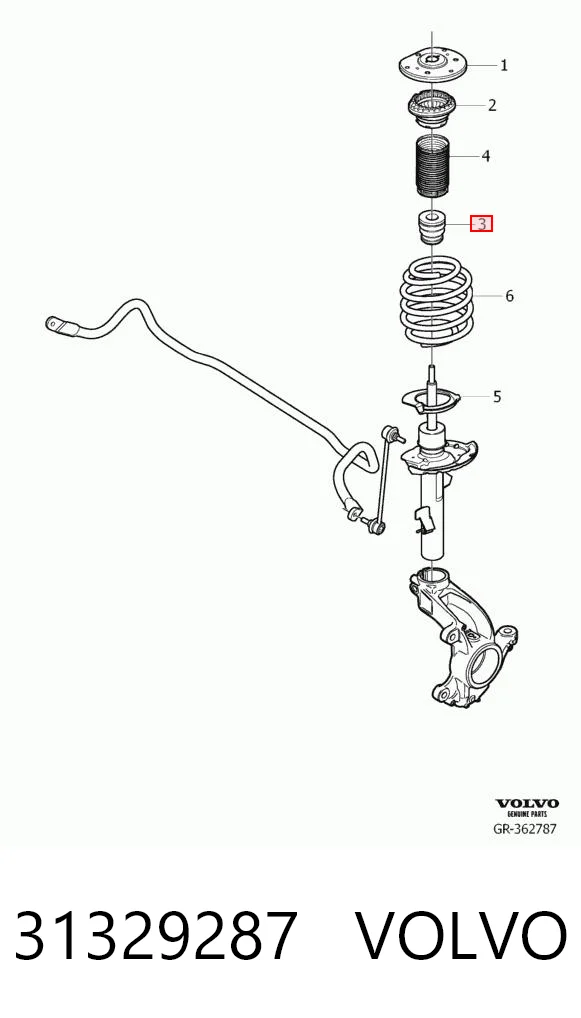 Буфер-отбойник амортизатора переднего Pro-parts 72430308 цена, от 9.41 USD