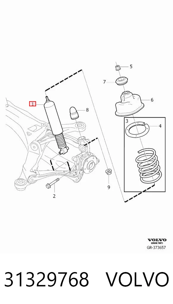 31329768 Volvo Амортизаторы задние