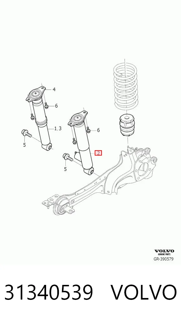 31340539 Volvo Амортизаторы задние