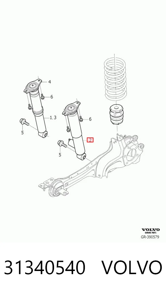 31340540 Volvo Амортизаторы задние