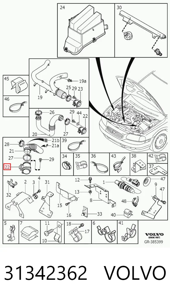 31342362 Volvo Датчик расхода воздуха