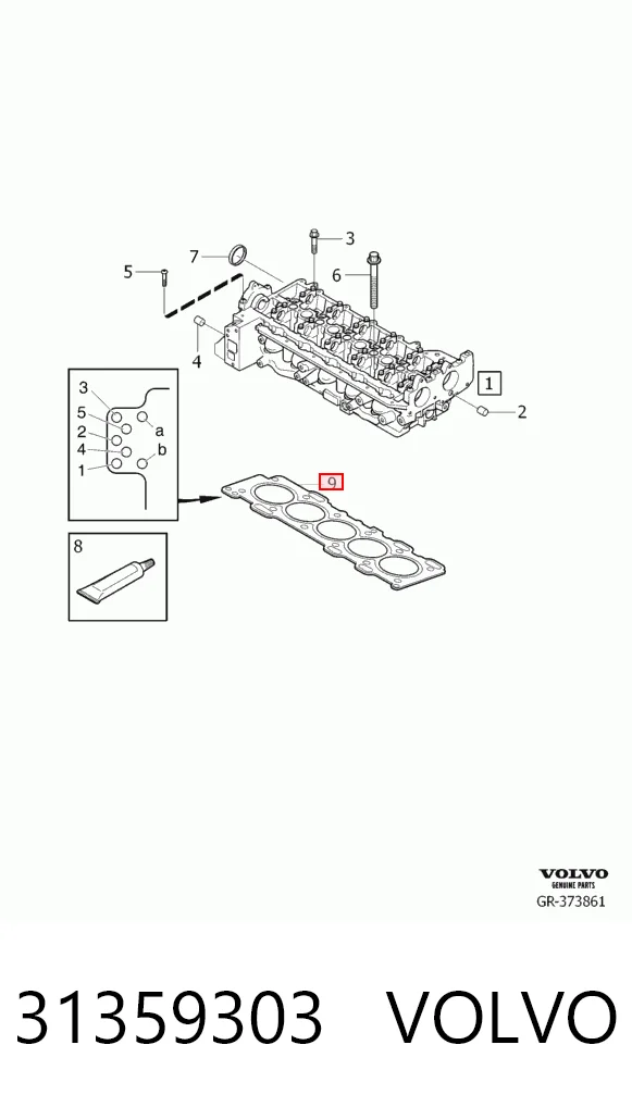 Прокладка ГБЦ Volvo S40 II седан (MS) (2004 - 2012) цена, от 48.84 USD