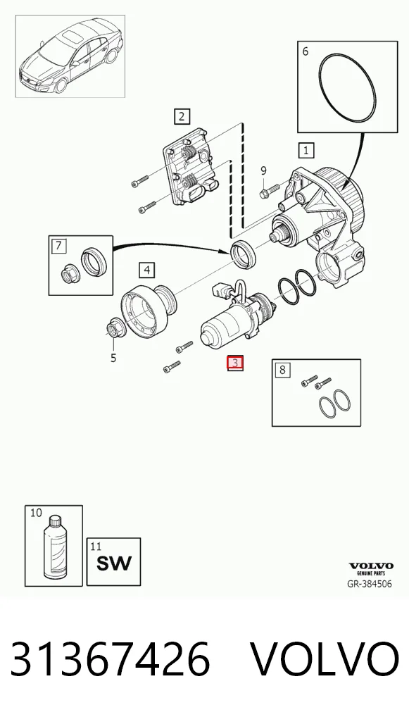 31367426 Volvo Насос муфты Haldex