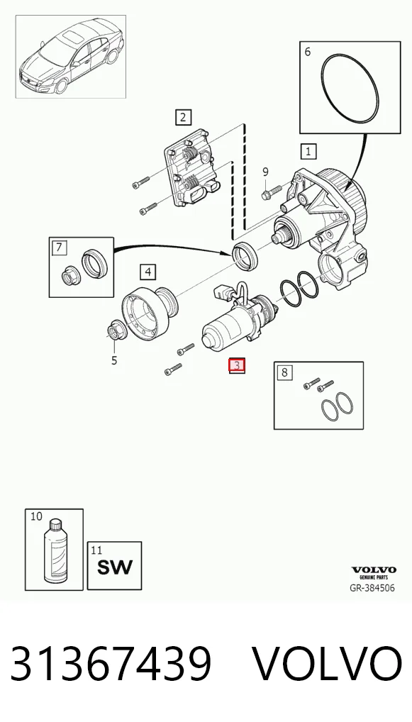 31367439 Volvo Насос муфты Haldex